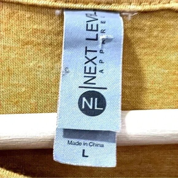 Next Level Apparel Womens Magnolia Yellow Short Sleeve Tee Size Large - Picture 4 of 5